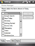 Theme Manager - Výběr modulů pro obrazovku Dnes