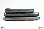 Srovnání velikostí - HTC HD2 (dole), nüvifone M10 (uprostřed) a nüvifone M20 (nahoře)