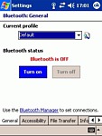 Obecné nastavení Bluetooth
