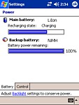 Grafické znázornění stavu baterií