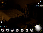 Ovládací aplikace fotoaparátu (na displeji se promítá i vybraný filtr, toto je Sépie)