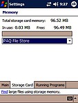 Velikost iPAQ File Store