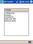 SIM Toolkit - základní menu