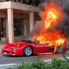 Automobilová tragédie: shořelo vzácné Ferrari F40