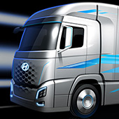 Hyundai ukazuje koncept vodíkového nákladního auta