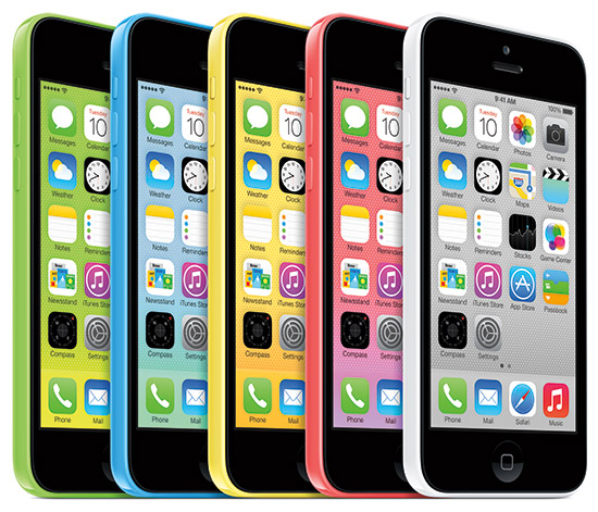 Apple iPhone 5C barevne varianty