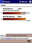 Zobrazení stavu baterií