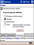 Nastavení rychlosti procesoru