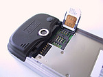 Detail na mechanismus pro SIM kartu