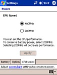 Softwarové nastavení rychlosti procesoru