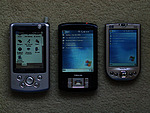 Porovnání (z levé strany) :: LOOX 610, Toshiba e800 a HP iPAQ h4150