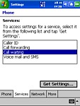 Services settings